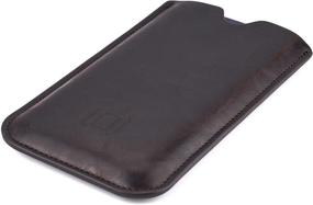 img 3 attached to 📱 Dockem Executive Sleeve: Slim, Padded Vegan Leather Case for iPhone 12 Pro Max [Dark Brown]