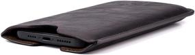 img 4 attached to 📱 Dockem Executive Sleeve: Slim, Padded Vegan Leather Case for iPhone 12 Pro Max [Dark Brown]