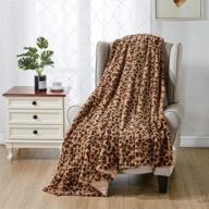 softan blanket leopard reversible washable logo