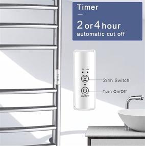 img 1 attached to Heated Towel Rack by bbee.tech: Timed, Wall-Mounted Towel Warmer for Bathroom – Available in Hardwired or Plug-in Models