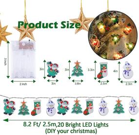 img 1 attached to 🎄 20pcs Madala Christmas Indoor Decorations - Painted LED Battery Operated String Lights, 8.5 FT for Indoor and Outdoor Use, Bedroom, Patio, Garden, Christmas Tree Decor