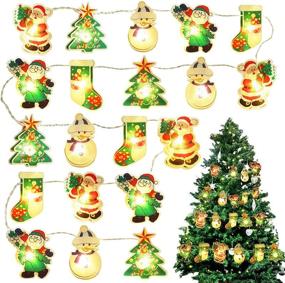 img 4 attached to 🎄 20pcs Madala Christmas Indoor Decorations - Painted LED Battery Operated String Lights, 8.5 FT for Indoor and Outdoor Use, Bedroom, Patio, Garden, Christmas Tree Decor