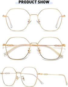 img 3 attached to 👓 Очки Duco Gold для компьютера, блокирующие синий свет, для женщин, мужчин и подростков, предотвращающие усталость глаз при чтении, модель 8216.