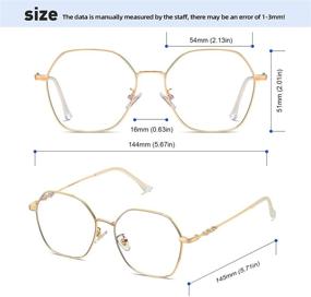 img 2 attached to 👓 Очки Duco Gold для компьютера, блокирующие синий свет, для женщин, мужчин и подростков, предотвращающие усталость глаз при чтении, модель 8216.