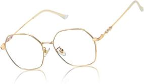 img 4 attached to 👓 Очки Duco Gold для компьютера, блокирующие синий свет, для женщин, мужчин и подростков, предотвращающие усталость глаз при чтении, модель 8216.