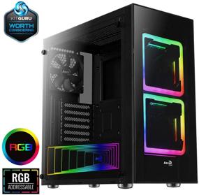 img 4 attached to 💡 Aerocool Tor Mid-Tower RGB PC Gaming Case: Улучшите свой игровой опыт с потрясающими осветительными функциями