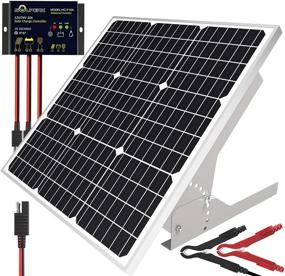 img 4 attached to 🌞 SOLPERK 50W/12V Solar Panel Kit: Trickle Charger Maintainer with Waterproof Controller and Adjustable Mount Bracket for Automotive, Motorcycle, Boat, Marine, RV, Camping Roof