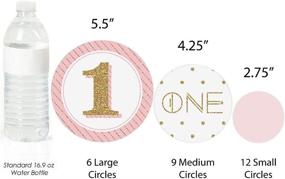 img 2 attached to 🎉 Big Dot of Happiness Fun to be One 1st Birthday Girl Party Decorations - Giant Circle Confetti - Large 27-Count First Birthday Party Confetti Set