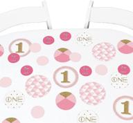 🎉 big dot of happiness fun to be one 1st birthday girl party decorations - giant circle confetti - large 27-count first birthday party confetti set logo