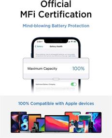 img 2 attached to 🔌 Lightning-кабель MFi Certified для iPhone (6,6 фута) - Никогда не разрывается! Кабель LISEN Lightning для быстрой зарядки iPhone - Совместим с iPhone 11 Pro/Xs Max/XR/XS/X/8/8 Plus/7/6/6 Plus/SE/5/5S.