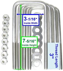 img 3 attached to Stainless Steel Square U Bolts Trailer Fasteners