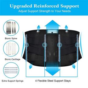 img 3 attached to 🩺 HICHOR Lower Back Brace: Effective Waist Pain Relief for Men & Women with Herniated Disc, Sciatica, Scoliosis - UPGRADED Lumbar Support, Breathable Material & Posture Correction Belt [M]