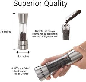 img 2 attached to 🌶️ COLE & MASON Derwent Pepper Grinder - Stainless Steel Mill with Gourmet Precision Mechanism and Premium Peppercorns