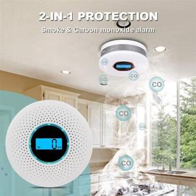 img 3 attached to 🔥 High Accuracy Carbon Monoxide Detector and Battery Operated Smoke Detector – CO Alarm with Sound Warning, Digital LCD Display, Dual Sensor Smoke CO Alarm Complies with UL 217 & UL 2034 Standards