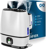 🌬️ 6l everlasting comfort cool mist humidifier for bedroom - filterless, quiet, ultrasonic - large room home air vaporizer with diffuser and essential oil tray (white) logo