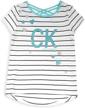 calvin klein strappy stripe xl16 girls' clothing and tops, tees & blouses logo
