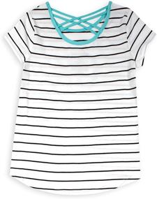 img 1 attached to Calvin Klein Strappy Stripe XL16 Girls' Clothing and Tops, Tees & Blouses