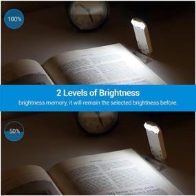 img 2 attached to 📚 Dewenwils USB Rechargeable Book Reading Light: 2 Brightness Levels, Clip-On LED Lamp for Bedtime Reading, Eye-Care Booklight for Kids and Bookworms