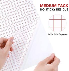 img 3 attached to 📦 STOBOK Vinyl Transfer Tape - 12&#34; x 50 FT with Red Alignment Grid, Clear Roll for Easy Application of Adhesive Vinyl Decals, Signs, Windows, and Stickers