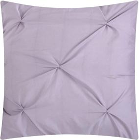 img 1 attached to 🛏️ Chic Home Hannah Queen Comforter Set - 10 Piece Pinch Pleated Ruffled Pintuck Bedding with Sheet Set, Decorative Pillows, and Shams - Lavender