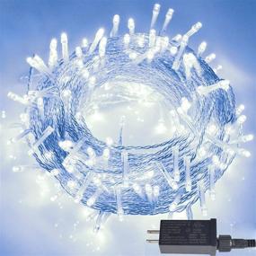 img 4 attached to GoodLights 33Ft 100 LED String Lights: Waterproof Twinkle Fairy Lights for Indoor/Outdoor Use, 8 Lighting Modes - Perfect White Christmas Lights for Bedroom, Xmas Tree, Garden, Wedding Party Decoration