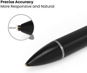 img 2 attached to Black Stylus Pens for Touch Screens - Compatible with Apple Devices, Smart Digital Fine Point Pencil for iPhone, iPad Pro, and More