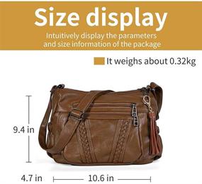 img 1 attached to 👜 ELDA Women's Crossbody Bags: Soft PU Leather Purses & Handbags with Multiple Pockets - Stylish Shoulder Bag