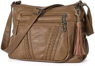 👜 elda women's crossbody bags: soft pu leather purses & handbags with multiple pockets - stylish shoulder bag logo