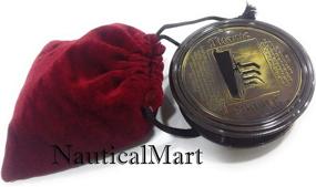 img 3 attached to 🧭 Antique Finish Brass Compass - Vintage Nautical Sailor Article for Maritime Enthusiasts - Magnetic Gift inspired by the Titanic