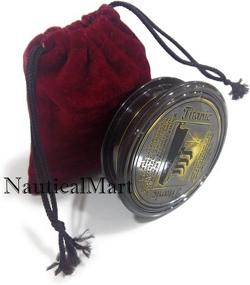 img 2 attached to 🧭 Antique Finish Brass Compass - Vintage Nautical Sailor Article for Maritime Enthusiasts - Magnetic Gift inspired by the Titanic