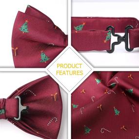 img 1 attached to HISDERN Christmas Snowflakes Holiday Handkerchief Men's Accessories