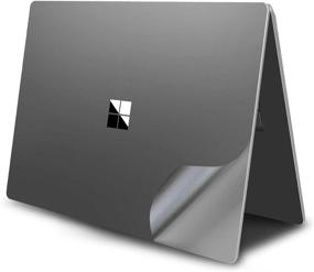 img 3 attached to VFENG Premium 4-In-1 Full Body Skin Sticker Decal Decorative Protector For Microsoft Surface Laptop 3 15 Inch Only - Gray