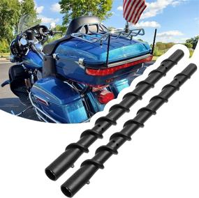 img 4 attached to KSaAuto H1 Pair Special AM/FM Radio Antenna for Harley Davidson Road Street Electra Tour Glide: Choose from 20 Types of 7 Inch Spiral, Copper Core & Screw, Flexible Rubber Motorcycle Antenna