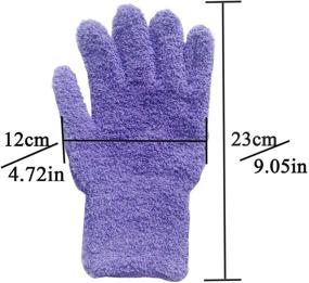 img 3 attached to 🧤 WHOISHE Microfiber Dusting Cleaning Gloves - All-Purpose Household Hand Glove for Kitchen, Cars, Trucks, Home, Windows, Mirrors, Lamps (One Pair, Purple)