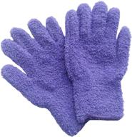 🧤 whoishe microfiber dusting cleaning gloves - all-purpose household hand glove for kitchen, cars, trucks, home, windows, mirrors, lamps (one pair, purple) logo