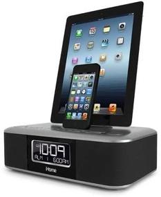 img 1 attached to 🔊 iHome iDL45 Dual Charging Stereo FM Clock Radio with Lightning Dock and USB Charge/Play for iPhone/iPod/iPad (Older Model, 30 Pin Compatible)
