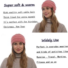 img 1 attached to Stretch Winter Warmer Headband Button Baby Care and Hair Care