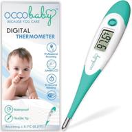 🌡️ occobaby clinical digital baby thermometer - fast & accurate fever read for infants & toddlers - flexible tip, waterproof design - rectal & oral use logo