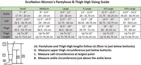 img 3 attached to 🧦 EvoNation Women's USA Made Thigh High Compression Stockings 20-30 mmHg Firm Pressure - Lace Top Support Hose for Improved Circulation and Comfort - XXXL (3XL, Black)