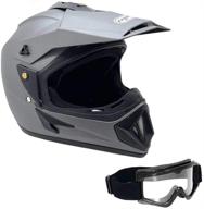 🏍️ dot certified mmg adult motorcycle off road helmet - mx atv dirt bike motocross utv combo with goggles logo