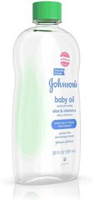 img 3 attached to Johnson's Baby Oil with Aloe Vera & Vitamin E: Hydrating Formula, 20 Fl Oz (Pack of 3)