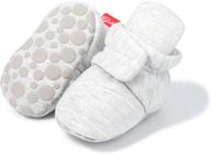 sawimlgy cotton booties: stay-on baby girl boy sock slippers with non-skid grippers - soft, warm ankle boots for toddlers & infants - perfect first walker gift for birthday or shower! logo