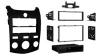 metra 99-7338b double din/iso radio installation dash kit for kia forte 2010-up, black logo