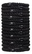 l. erickson grab & go ponytail holders, black - secure & gentle set of 15 for exceptional hold logo