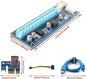 img 1 attached to 🎮 Ziyituod PCIe Riser Powered Card for GPU Mining - GPU Risers 1X to 16X Graphics Extension with 6 Pin to SATA Power Supply, 60cm USB 3.0 Extension Cable (VER006C 6PCS)
🎮 Ziyituod PCIe Riser Powered Card для майнинга на GPU - GPU Risers 1X to 16X Графическое расширение с питанием через 6 Pin to SATA, 60 cm USB 3.0 кабель (VER006C 6шт)