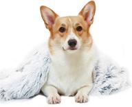 🐶 hachikitty large calming shag vegan fur dog blanket - soft, multi-use blanket for dogs logo