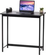 💻 iris usa 32 inch modern laptop desk: ideal for small spaces, home offices, gaming, and more - water and scratch resistant surface, easy assembly - black desk logo