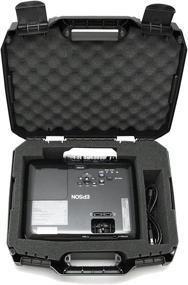 img 4 attached to 📽️ Hard Shell Projector Travel Case for Epson VS250 SVGA, VS350 XGA, VS355 WXGA Projectors - Custom Foam Compartments, HDMI Cable and Remote Included - Case Only