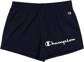 img 4 attached to Champion Girls Heritage Foldover Mesh Running Basketball Short: 2.75 Inch Inseam - Shop Now!