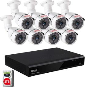 img 4 attached to 📷 Tonton 5MP Outdoor Security Camera System: Ultra HD 4K 8MP DVR Recorder, 2TB HDD, 8 Bullet Cameras, Motion Detection, Easy Remote Access